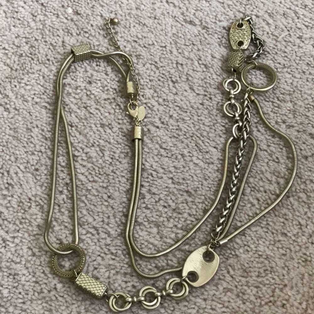 Chico’s lengthy necklace, gold tone